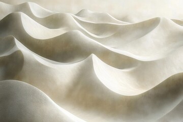 Obraz premium Velvet sand dunes texture in soft pastel shades, showing smooth, wave like ridges