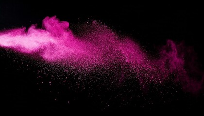 Elegant Pink Glitter Shower on Black