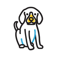 Vector multicolor icon for Dog