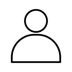 User line icon. Profile outline sign. Editable stroke. Vector graphics