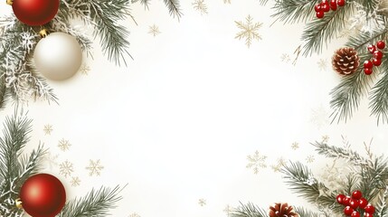 New Year and Christmas vector vertical frame for text and photo. Background for diplomas, cards, invitations, certificates.