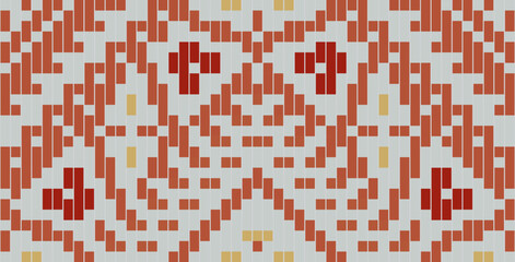 Russian Geometric Patterns Drawingfolk Embroidery, Aztec Geometric Ornament Print. Design for Carpet, Wallpaper, Clothing, Wrapping, Fabric
