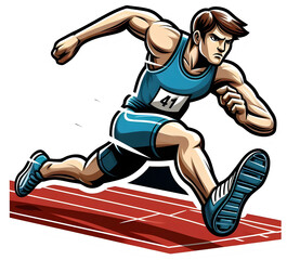 Track and Field isolated cartoon vector illustrations.