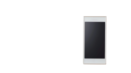 Smartphone mockup isolated on transparent background, png