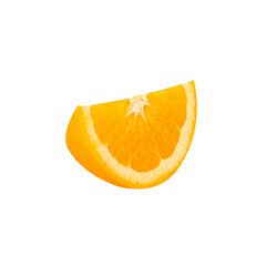 Orange slice, cutout, full depth of field.