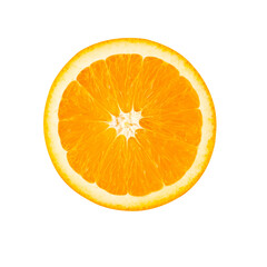 Orange slice, cutout, full depth of field.