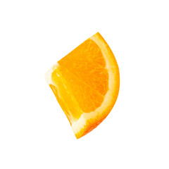 Orange slice, cutout, full depth of field.
