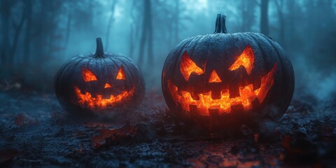 Haunted house decorations and eerie lights make for a thrilling Halloween experience