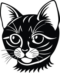 Fototapeta premium black cat face