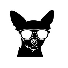 Chihuahua Small Dog Silhouette Illustration Vector