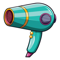 Hair dryer vector illustration isolated on a white background