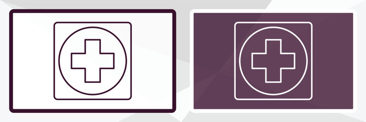 Fototapeta premium medical outline icon. Linear vector from health and medical concept. Thin line white and black medical icon isolated on white and dark background