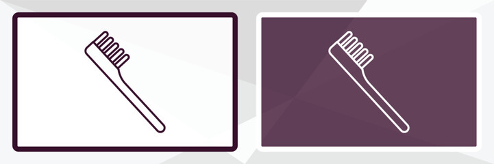 tooth brush outline icon. Linear vector from health and medical concept. Thin line white and black tooth brush icon isolated on white and dark background