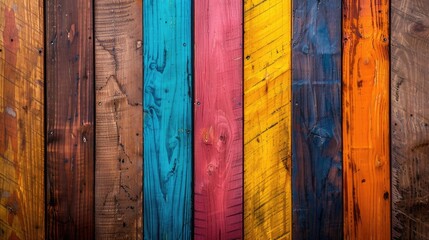 Vibrant wooden backdrop