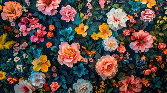 Vibrant floral backdrop