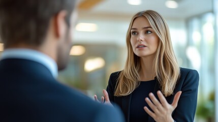 Fototapeta premium Businesswoman explaining her ideas.