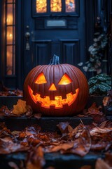 Haunted lanterns light a foggy forest path, leading visitors through a Halloween adventure