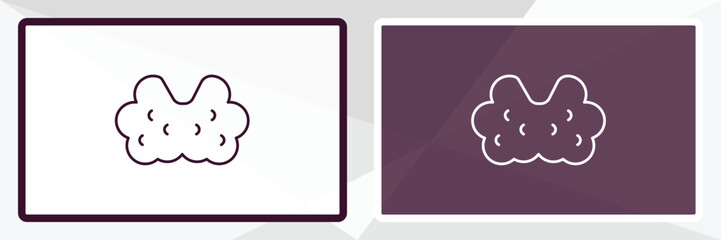 thyroid gland outline icon. Linear vector from medical concept. Thin line white and black thyroid gland icon isolated on white and dark background