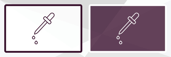 eye dropper outline icon. Linear vector from medical concept. Thin line white and black eye dropper icon isolated on white and dark background