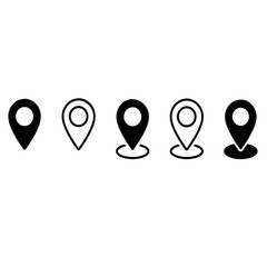 Map travel location Locator mark of map and location pin or navigation icon sign