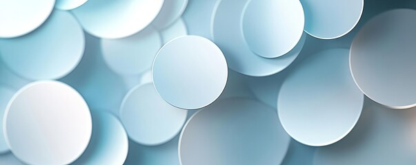 Abstract overlapping white circles with varying transparency, creating a light, airy minimalistic design with a simple layout and modern style