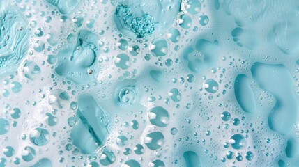 Foamy bubbles of detergent seen from above