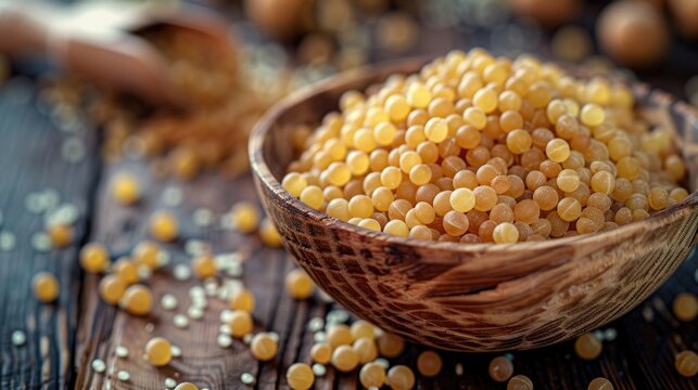 Traditional Sardinian pasta known as Fregola Sarda