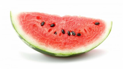 Watermelon slice on white background