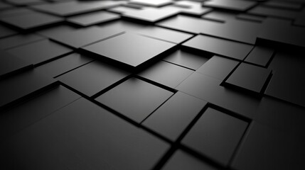 Thin black squares aligned diagonally, creating a dynamic yet minimalistic design that speaks to modern simplicity