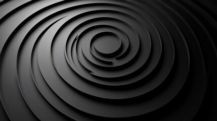 Thin, black concentric circles gradually fading outwards, representing a minimalist design with a modern and simple layout