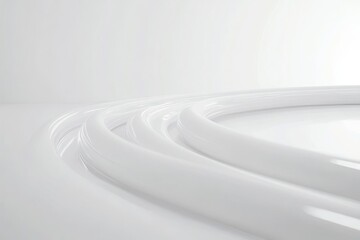 Obraz premium White and red smooth flowing digital data pipes representing seamless data transmission and secure communication in modern information technology infrastructure