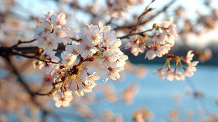 Obraz premium waterfront blossoms