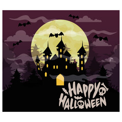 Illustration of Happy Halloween Poster