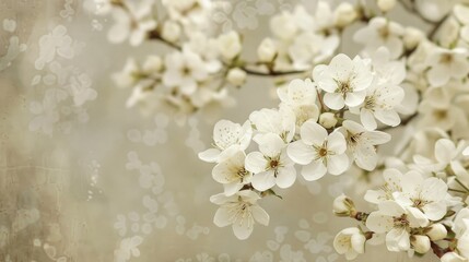 Vintage white small meadow bloom