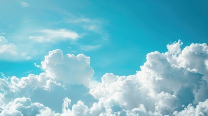 White clouds against blue sky as wallpaper and background