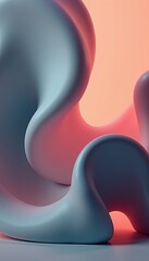 Elegant Fluid Forms Inspire Captivating Abstract 3D Backdrop