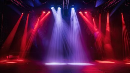 Spotlights on stage for design background