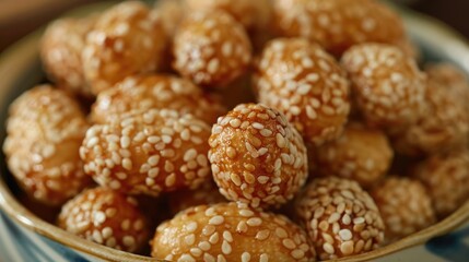 Sugary sesame coated roasted peanuts