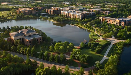 Fototapeta premium Aerial view of a modern city