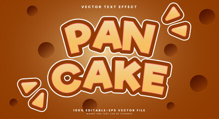 Pancake editable text effect template Suitable for cheese theme