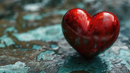 Fototapeta premium Symbol of love and joy Heart for Valentine s Day and greetings