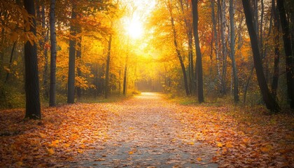 Fototapeta premium A Journey Through Autumn’s Beauty