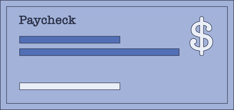 Illustration of a paycheck with a dollar sign, representing salary or wages.