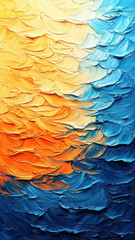 Obraz premium Abstract ocean scene with blue and orange gradient