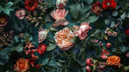 Stylish floral photo for web and mobile design