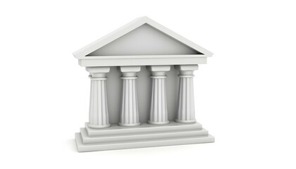 Obraz premium Bank icon logo graphic isolated on a white background