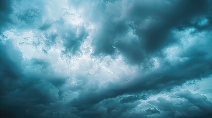 Overcast sky filled with dark clouds