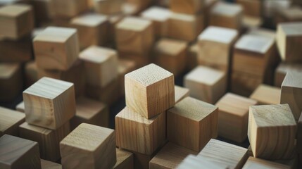 Invade Concept on Wooden Blocks