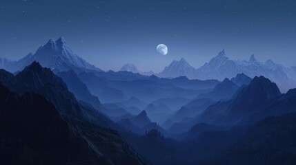 Mountains in the evening