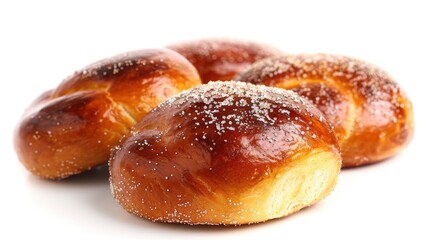 Isolated sugar buns on white background